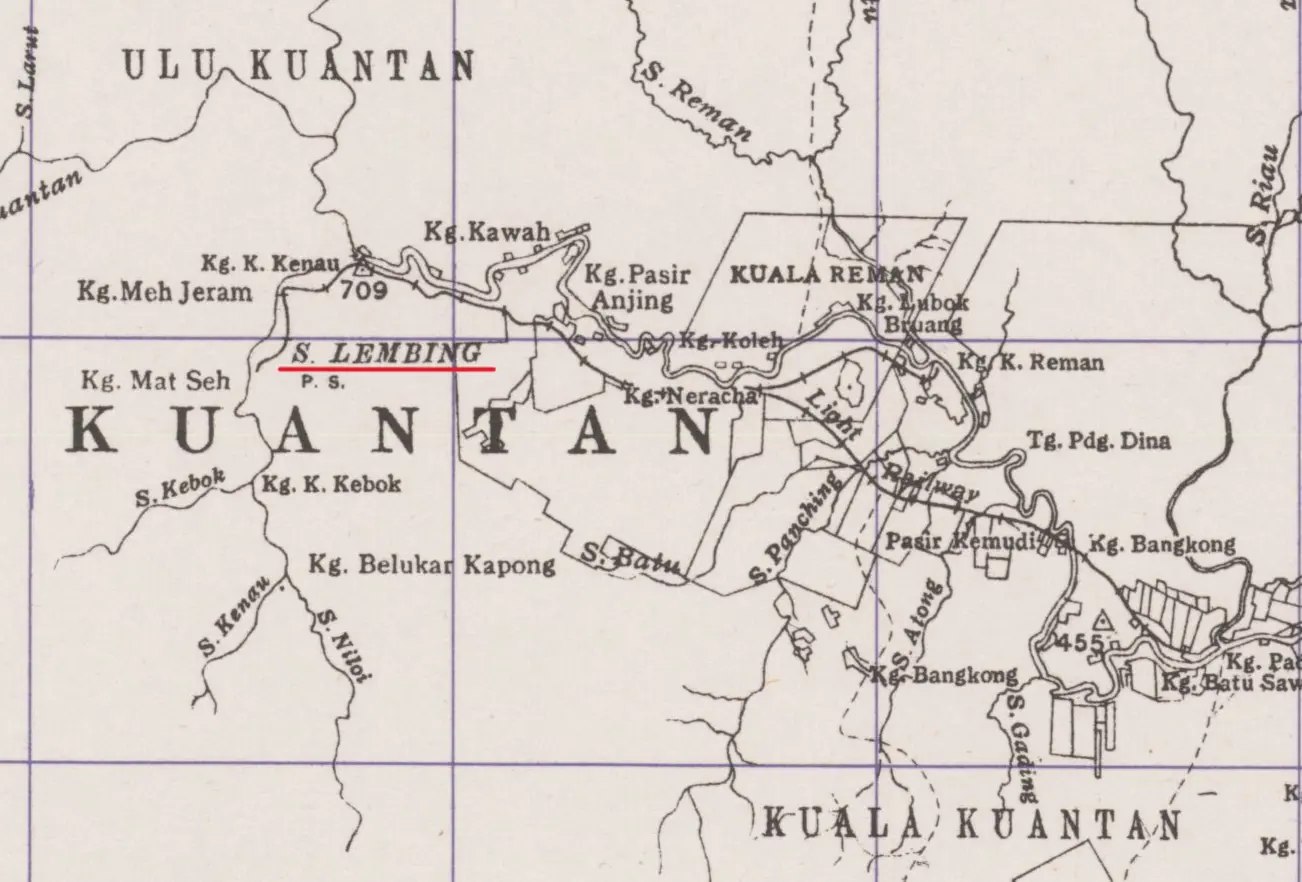 Historical Railway Map Sungai Lembing